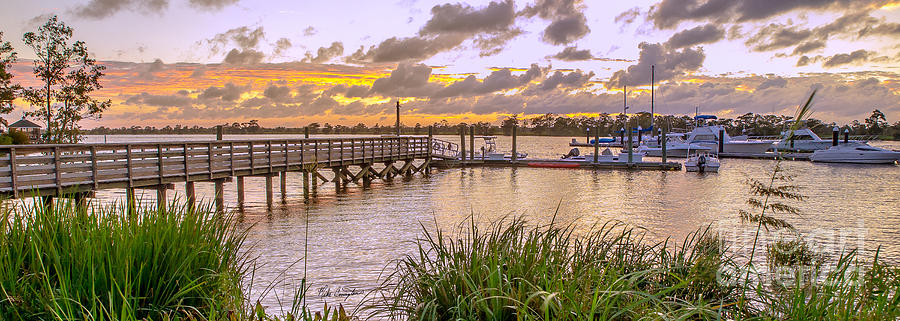 Sunset View Boardwalk Photograph by Mike Covington