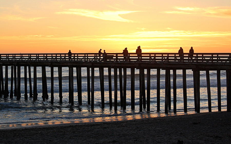 Sunset View from the Pier Photograph by AJ  Schibig