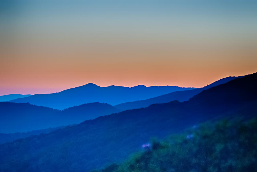 Sunset View Over Blue Ridge Mountains Photograph by Alex Grichenko