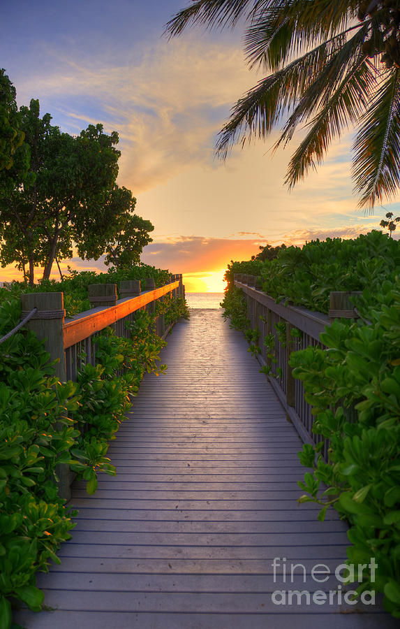 Sunset Walkway Photograph by Kelly Wade