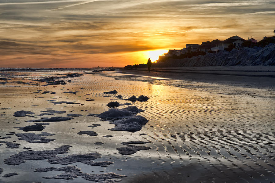 Sunset Wild Dunes Beach South Carolina Photograph by Evie Carrier