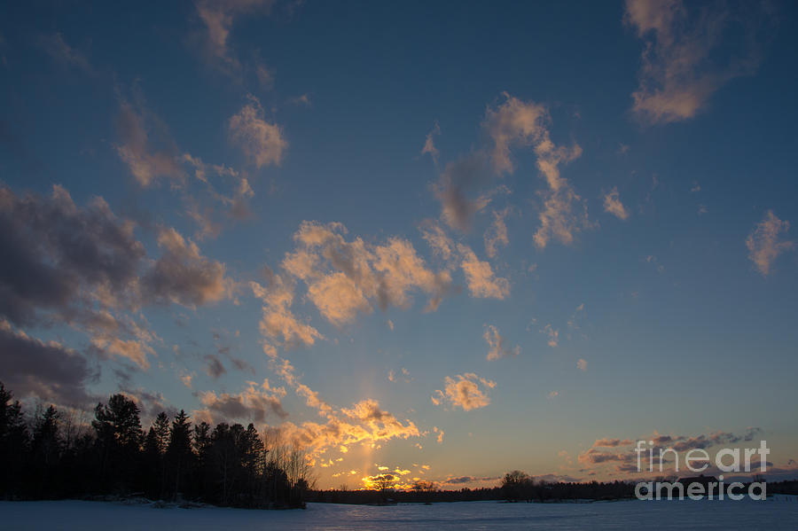 Sunset Winter Lanscape Photograph by Cheryl Baxter