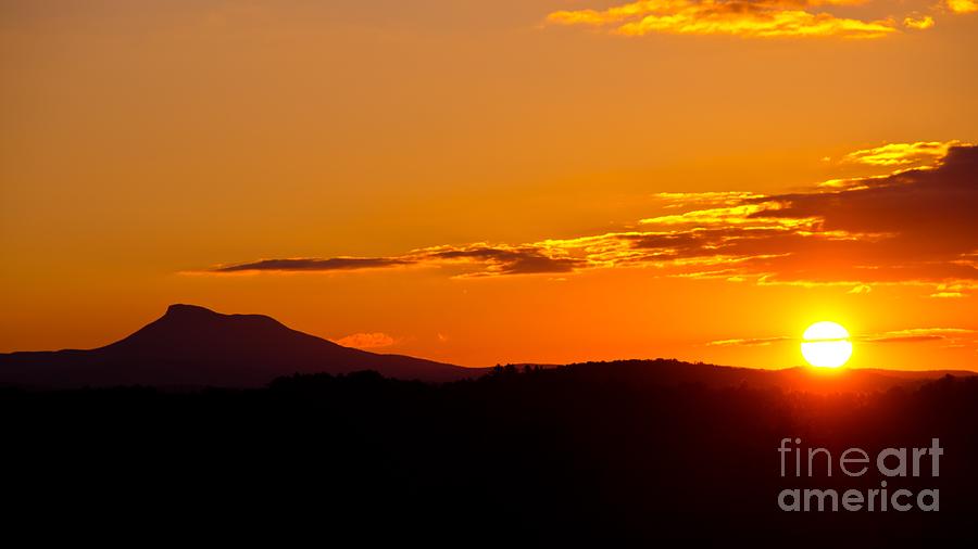 Sunset with Camels Hump. Photograph by New England Photography