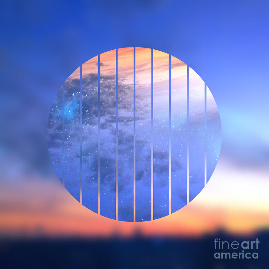 Sunset with Starry Starry Night Sky Digital Art by Beverly Claire Kaiya