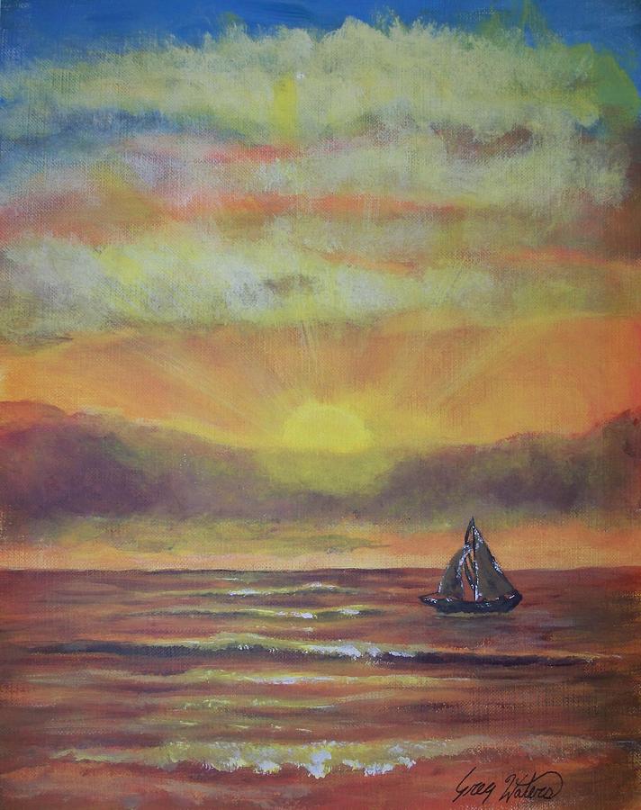 Sunsetting Painting by Gregory Waters - Fine Art America