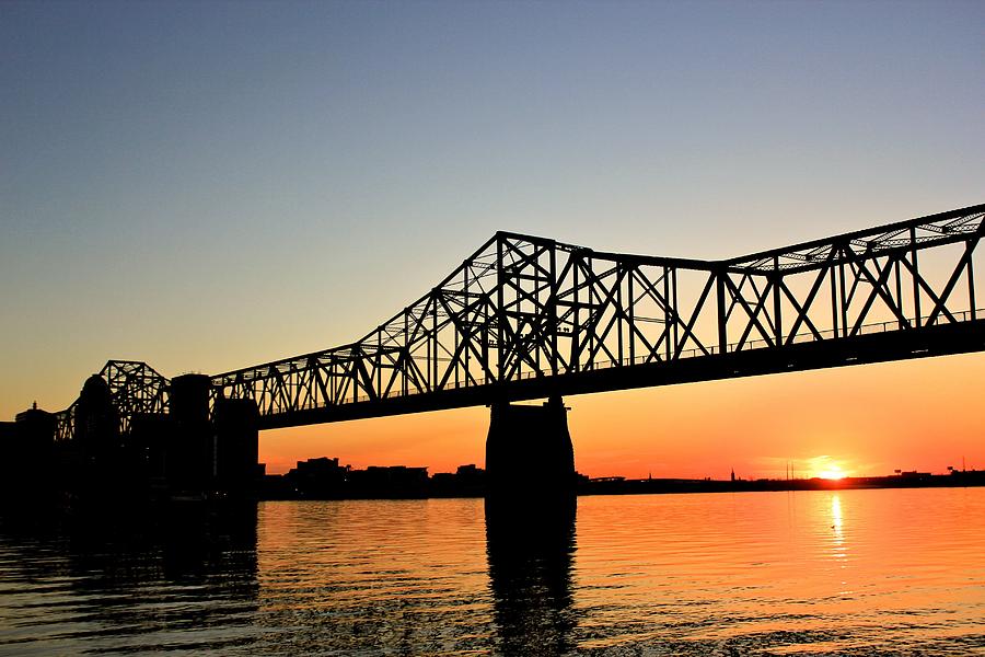 Sunset Photograph - Sunsets and Bridges 2 by Wesley Clark