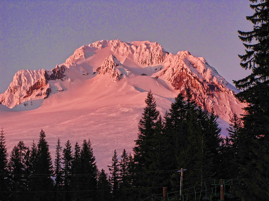 Sunsetting on Mount Hood Oregon 1 Photograph by Helaine Cummins