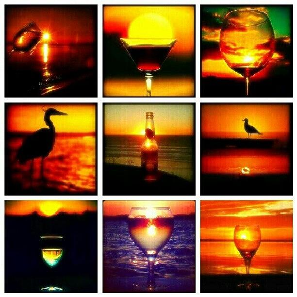 Cocktail Photograph - Sunset...wine And Cocktails by Mary Carter