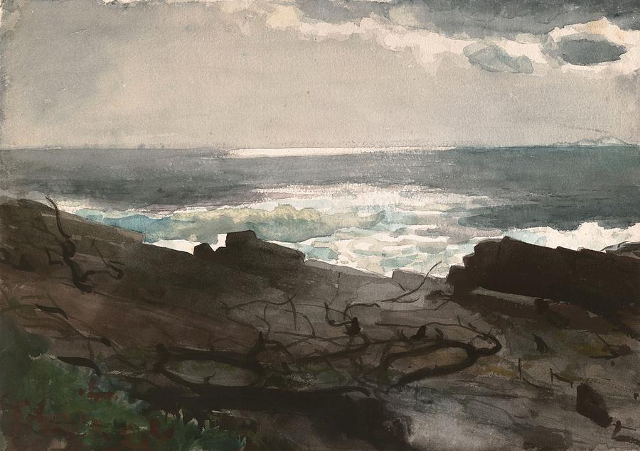 Winslow Homer Painting - Sunshine and Shadow Prouts Neck by Winslow Homer