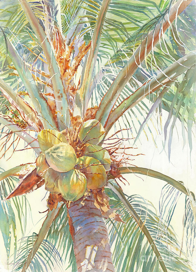 Sunshine Coconuts Painting by Dorothy Boyer