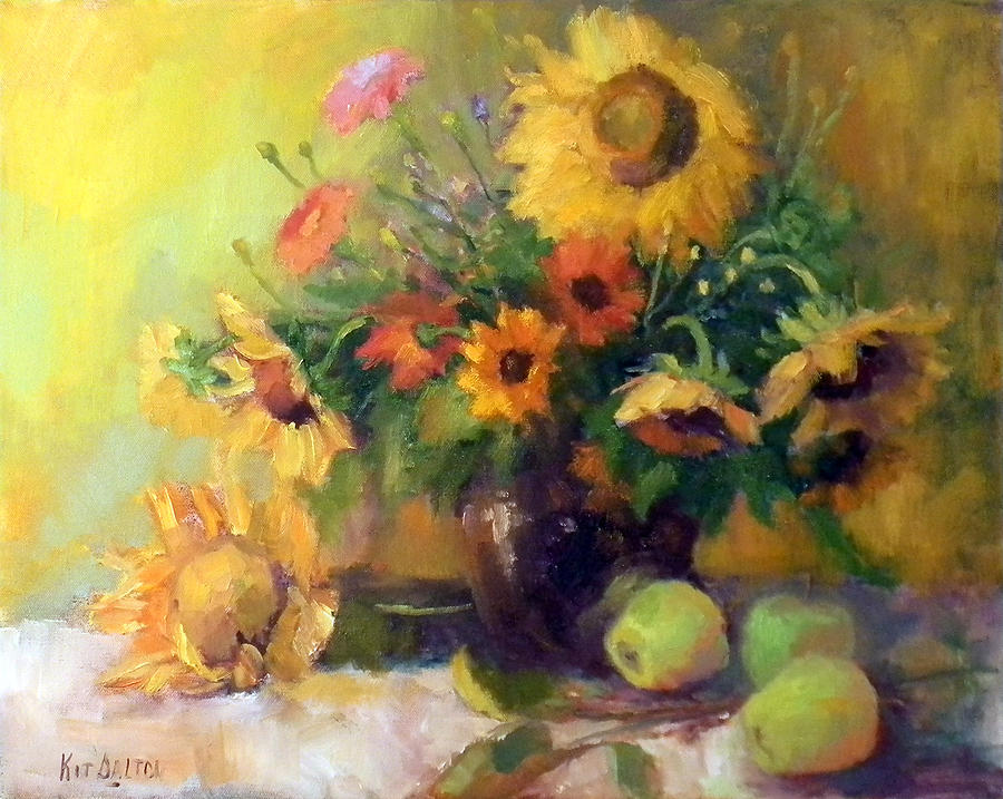 Flower Painting - Sunshine by Kit Dalton