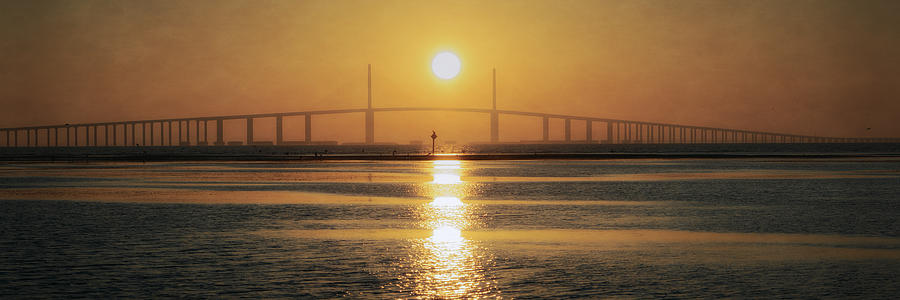 Sunshine Skyway Bridge Sunrise Photograph by Steven Sparks