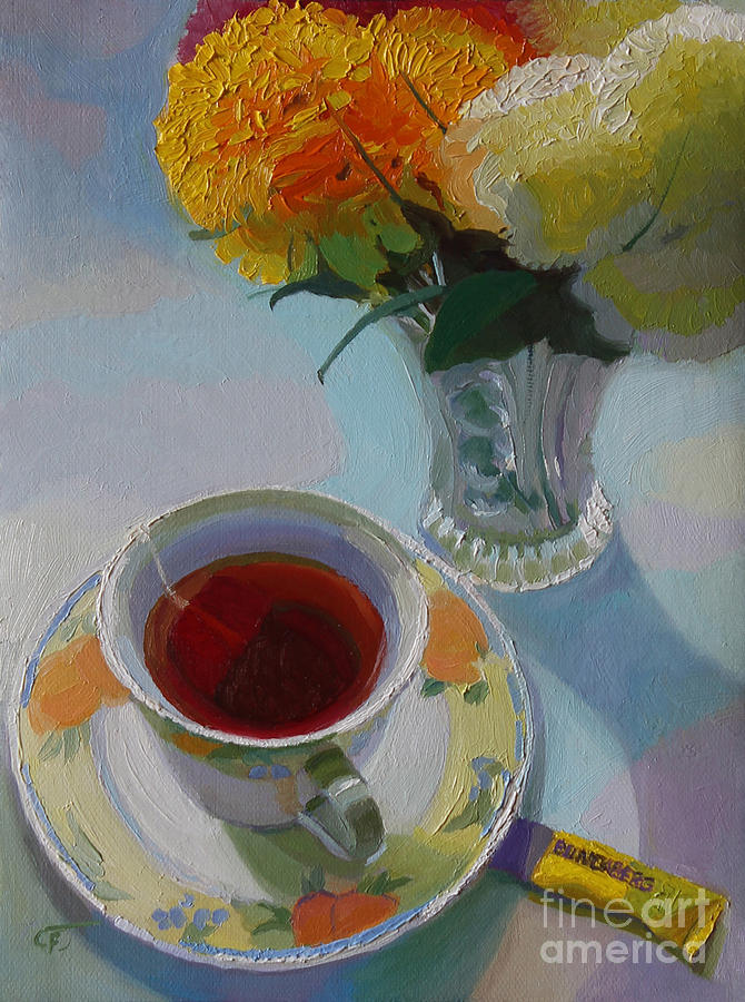 Tea Painting - Sunshine Tea by Charmaine P Jackson