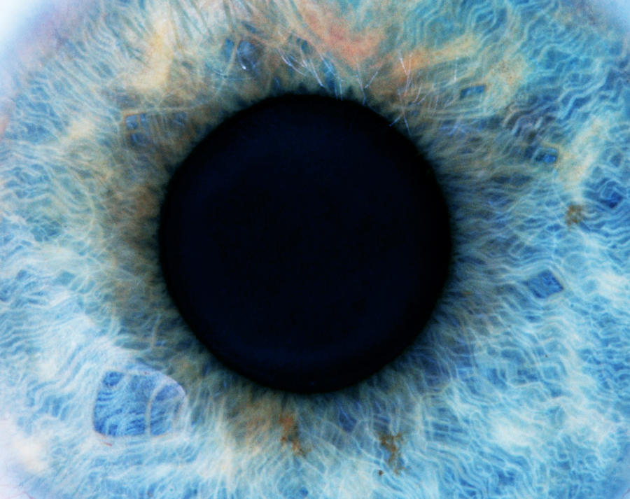 Super close up of dilated pupil Photograph by Erik Von Weber