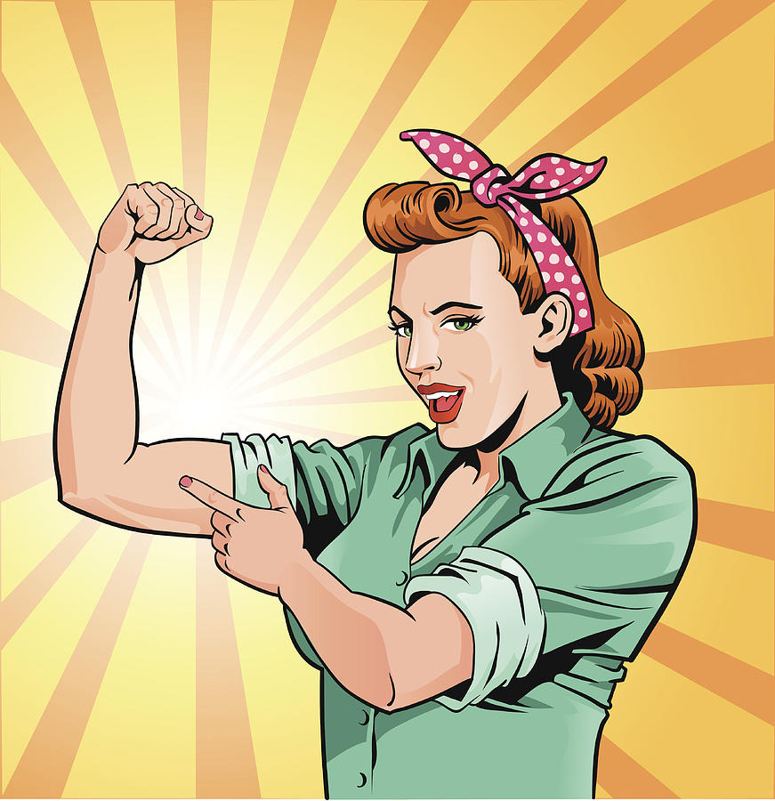 Super Mom - Mother Flexing Muscles Drawing by VasjaKoman