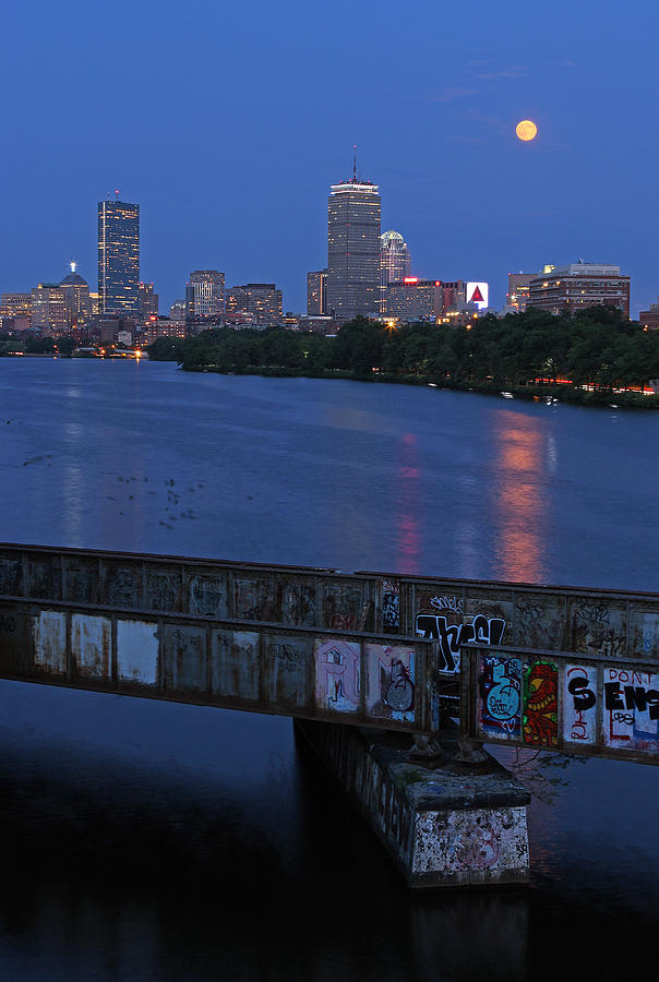 Super Moon Boston Photograph by Juergen Roth
