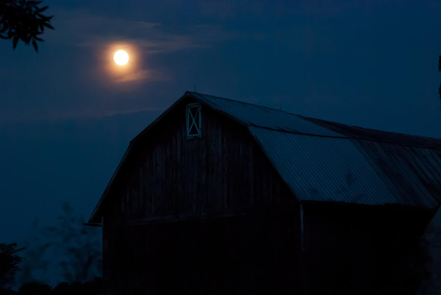 Super Moon Over Barn Photograph by Shelley Thomason - Pixels