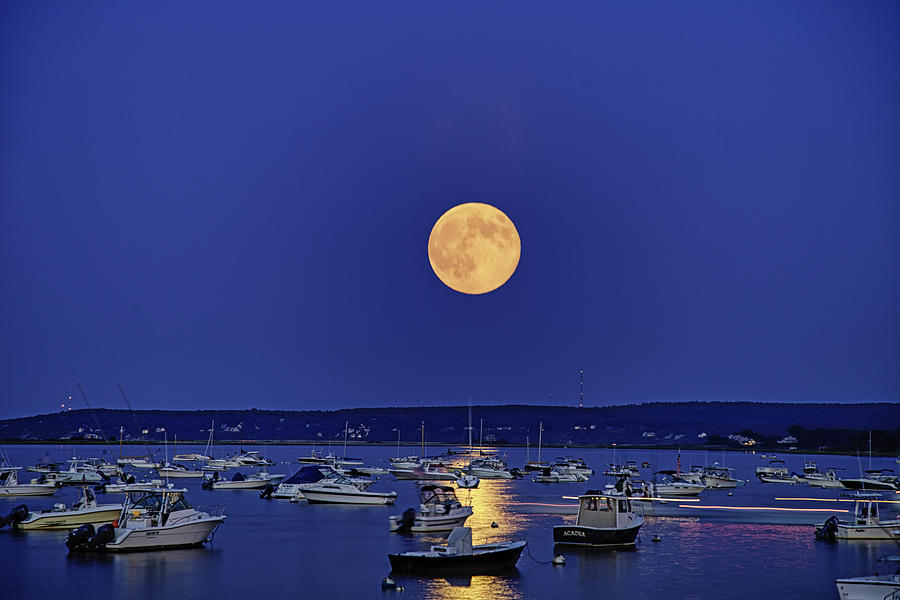 Super Moon Over Plymouth Harbor Photograph by Kate Hannon