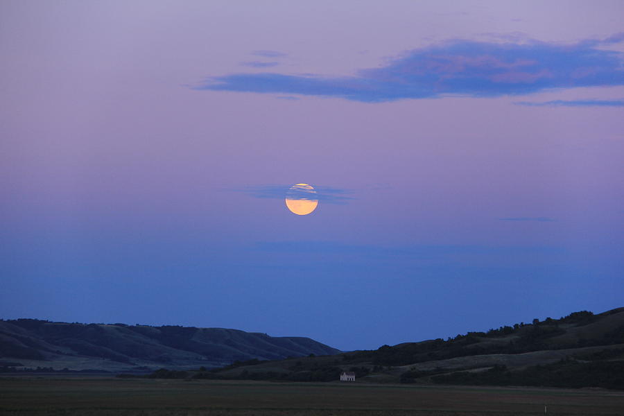 Super Moon over the Valley Digital Art by Andrea Lawrence
