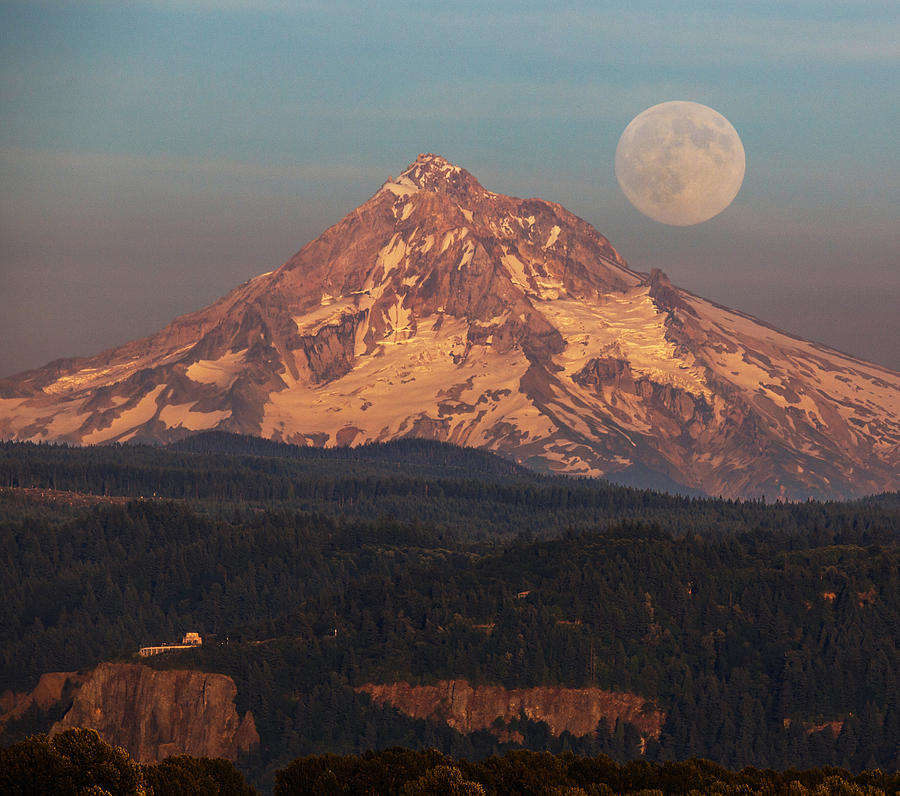 Super Moon Photograph - Super Moon Rising by Angie Vogel