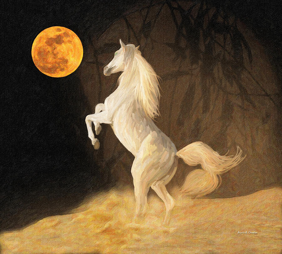 Super MoonStruck Painting by Angela Stanton