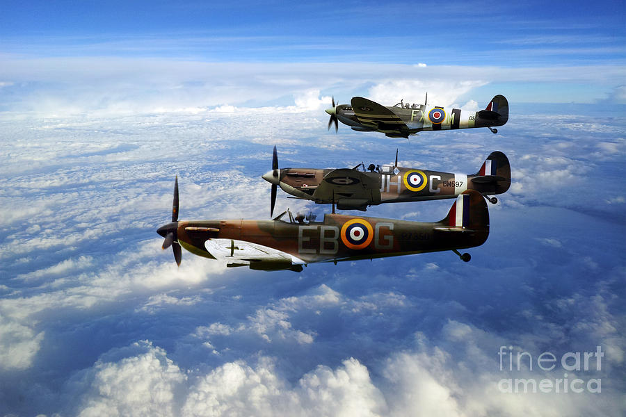 Super Spitfires V2 Digital Art By Airpower Art - Fine Art America