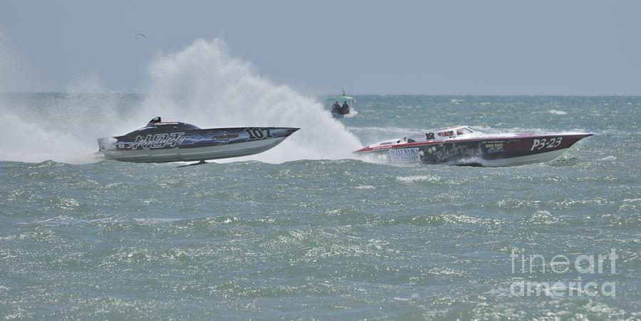 Superboats -Fountain 107-Black Pearl Photograph by Bradford Martin
