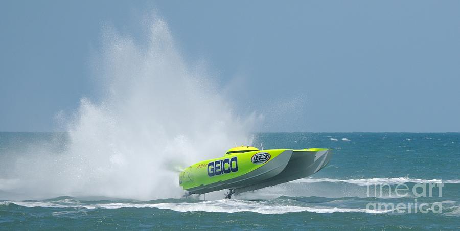 Boat Photograph - Superboats - Miss Geico by Bradford Martin