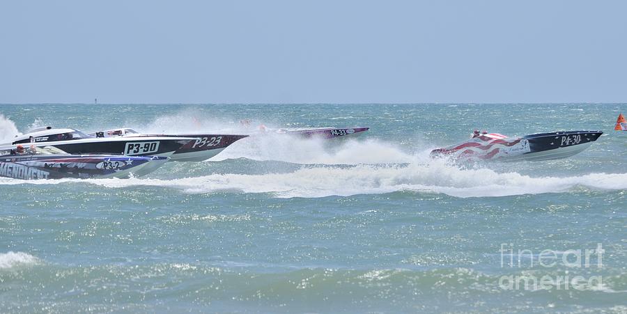 Superboats - The Race is On Photograph by Bradford Martin