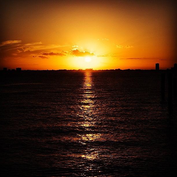 Miami Photograph - Superbowl Sunset! #miami #skyline by Ivan Nava