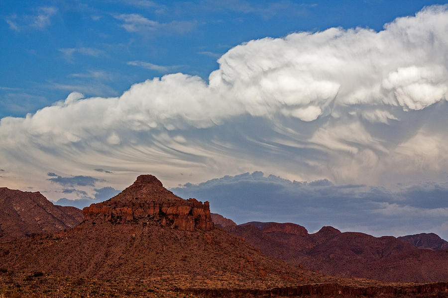 Supercell and Carousel Mountain Photograph by Ronnie Prcin