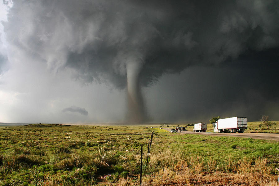 Supercell And Trucks Photograph by Jason Persoff Stormdoctor