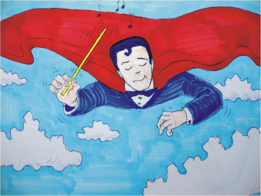 Superman Drawing - Superconductor by Mike Jory