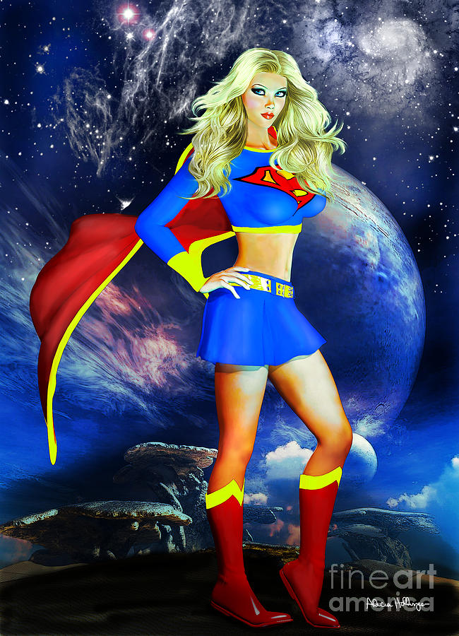 Supergirl Digital Art by Alicia Hollinger