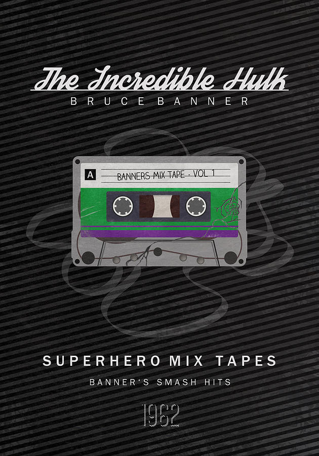 Bruce Banner Digital Art - Superhero Mix Tapes - The Incredible Hulk by Alyn Spiller Bruce Banner Digital Art - Superhero Mix Tapes - The Incredible Hulk by Alyn Spiller