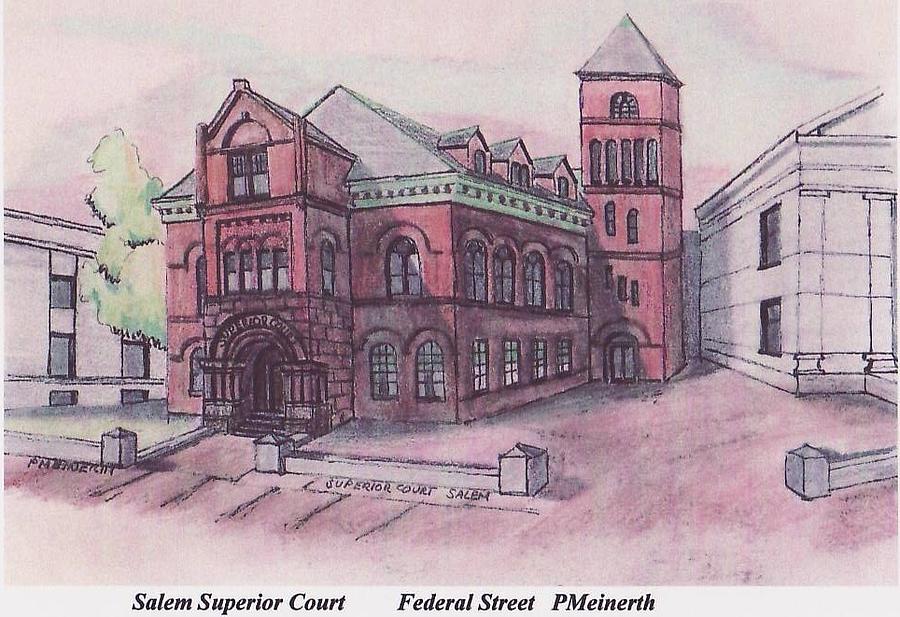 Superior Court Salem MA Drawing by Paul Meinerth