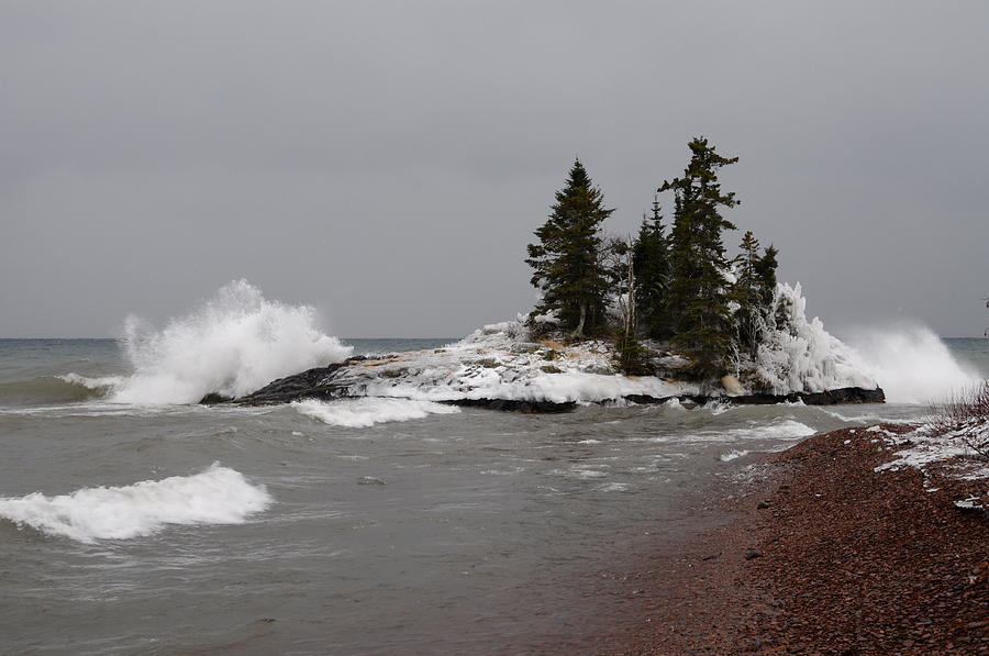 Superior Island View of Storm Photograph by Sandra Updyke