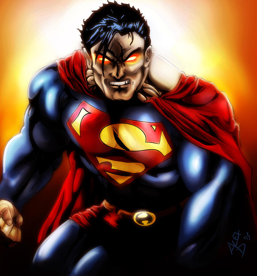 Superman Digital Art by Alex Damage