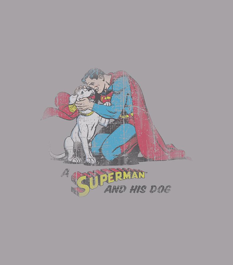 Superman Digital Art - Superman - And His Dog by Brand A