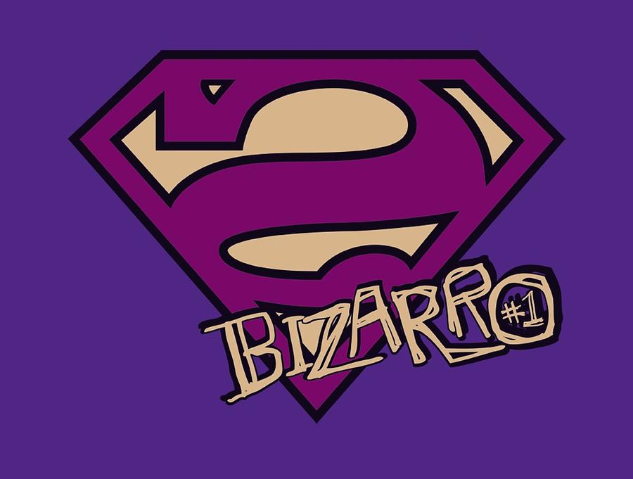 Superman Digital Art - Superman - Bizarro Shield by Brand A Superman Digital Art - Superman - Bizarro Shield by Brand A