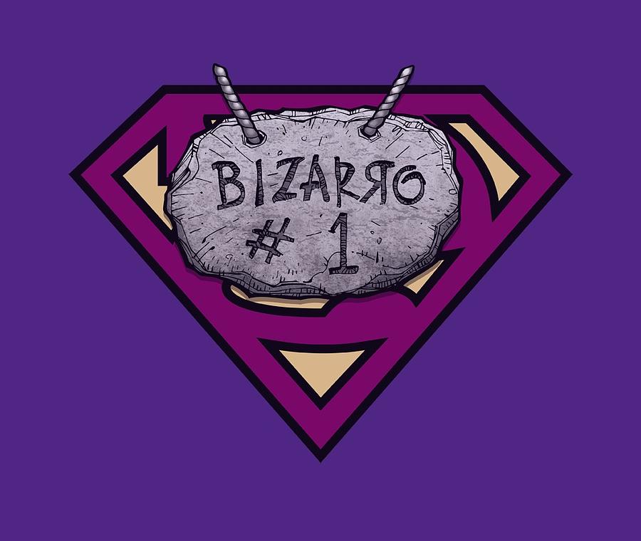 Man Of Steel Digital Art - Superman - Bizzaro #1 Rock by Brand A