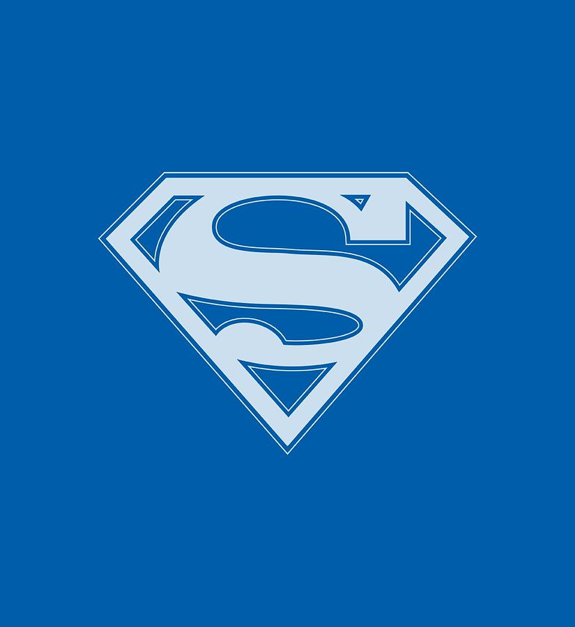 Superman Symbol Blue Metallic Finish Can Cooler Blue 