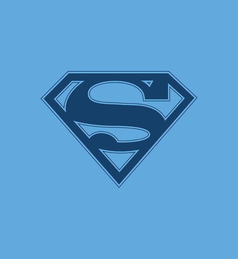 Man Of Steel Digital Art - Superman - Blueandnavy Shield by Brand A
