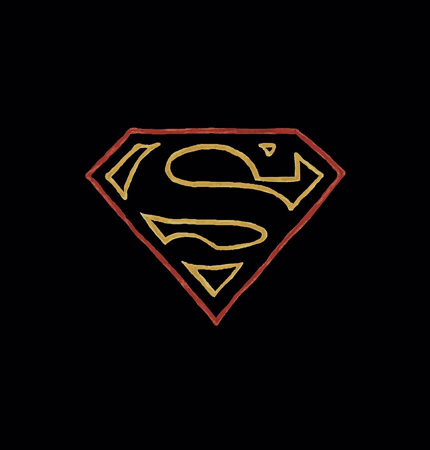 Man Of Steel Digital Art - Superman - Colored Shield by Brand A