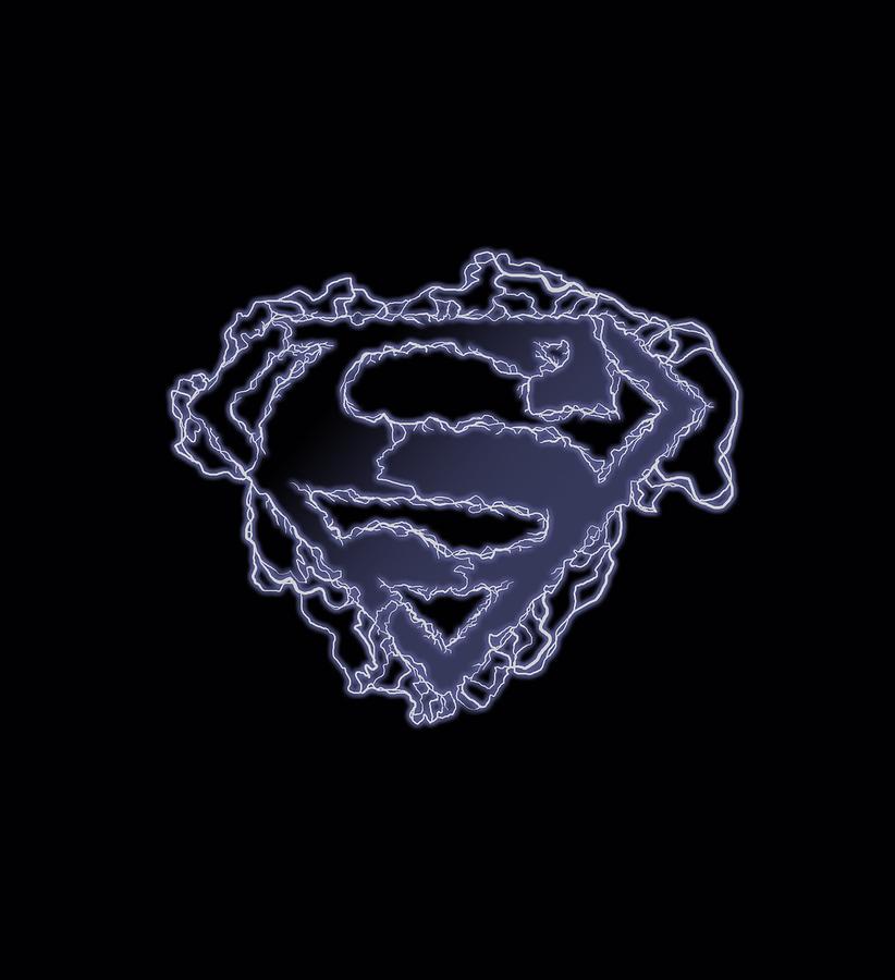 Man Of Steel Digital Art - Superman - Electric Supes Shield by Brand A