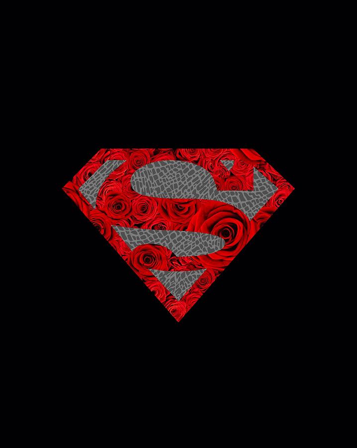 Superman - Elephant Rose Shield Digital Art by Brand A