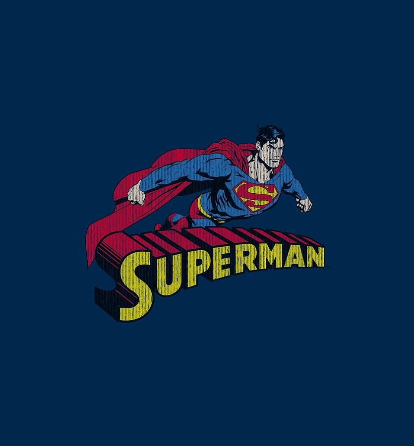 Man Of Steel Digital Art - Superman - Flying Over by Brand A