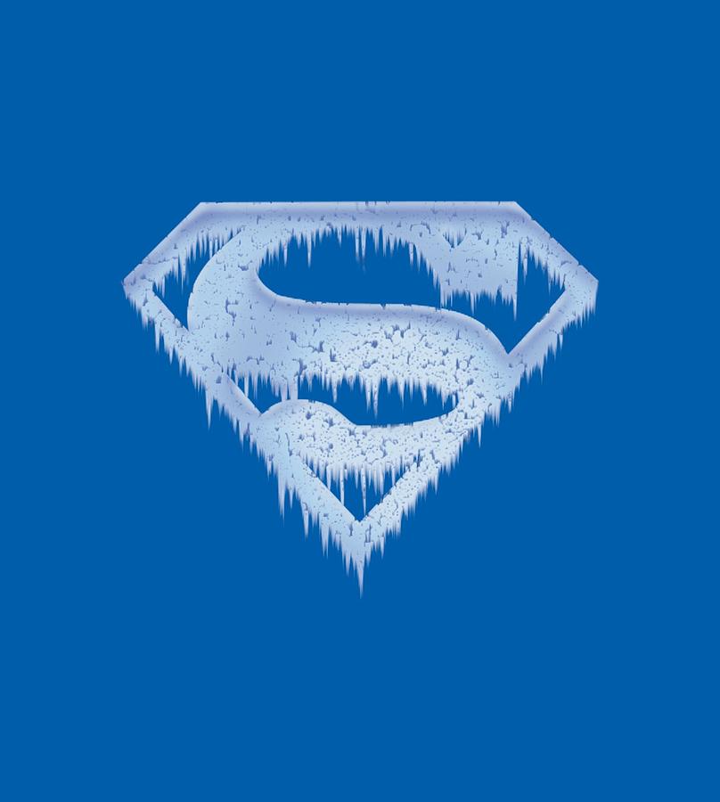 Man Of Steel Digital Art - Superman - Ice And Snow Shield by Brand A