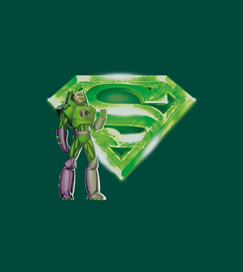 Man Of Steel Digital Art - Superman - Lex And Kryptonite Logo by Brand A