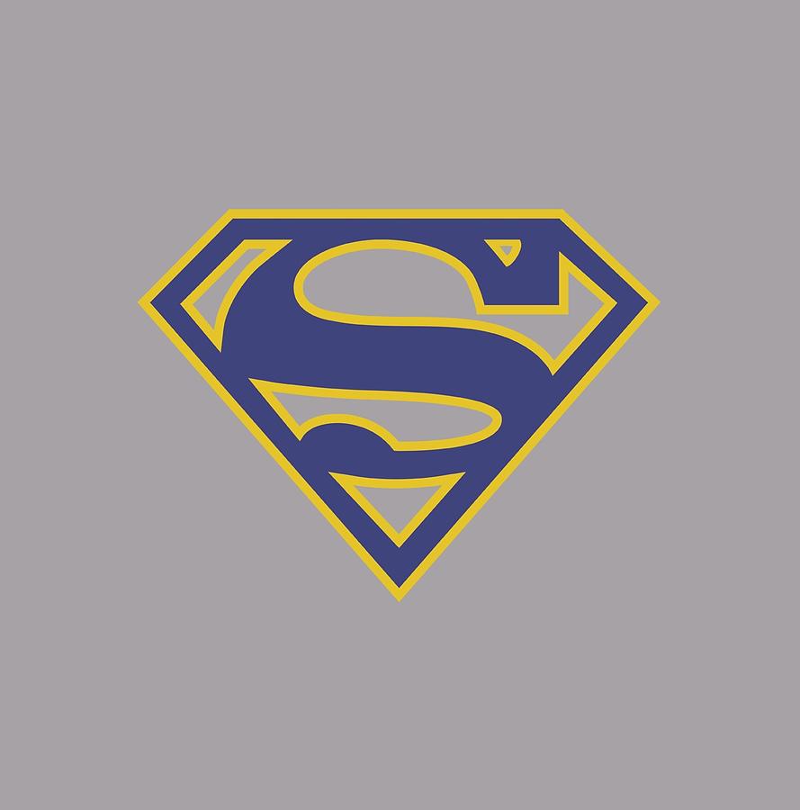 Man Of Steel Digital Art - Superman - Maize And Blue Shield by Brand A